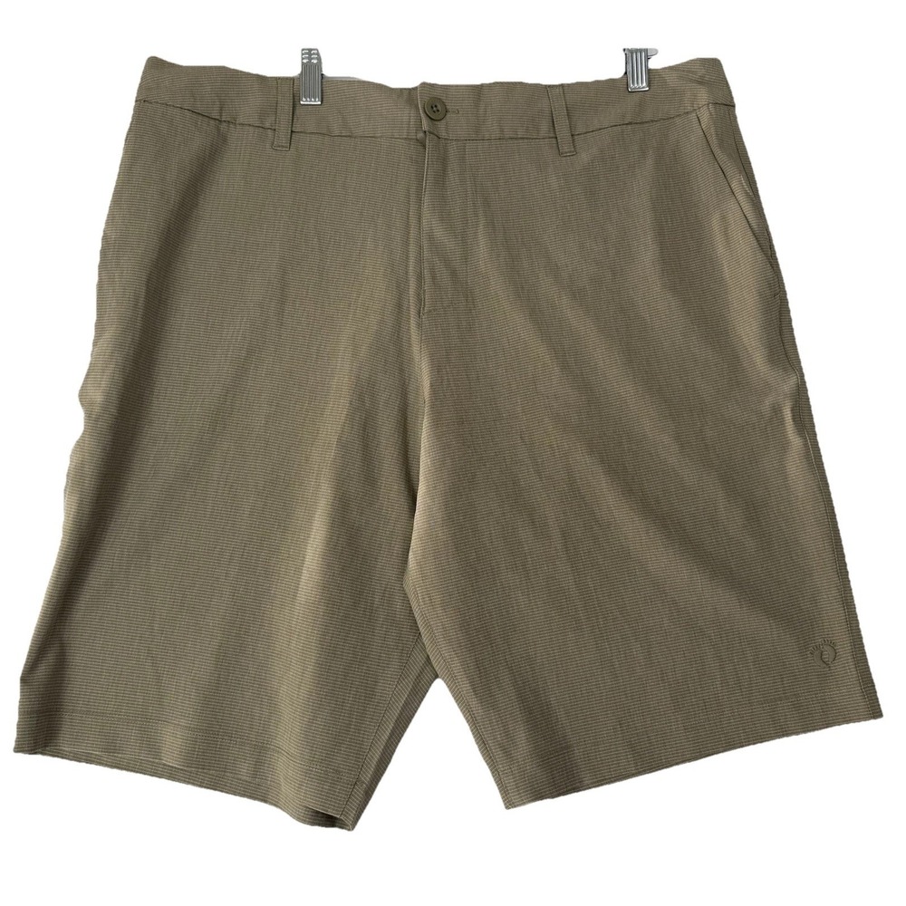NWT Hang Ten Men's 36 Hybrid Walkshorts Beige 4-Way Stretch Quick Dry 10" inseam